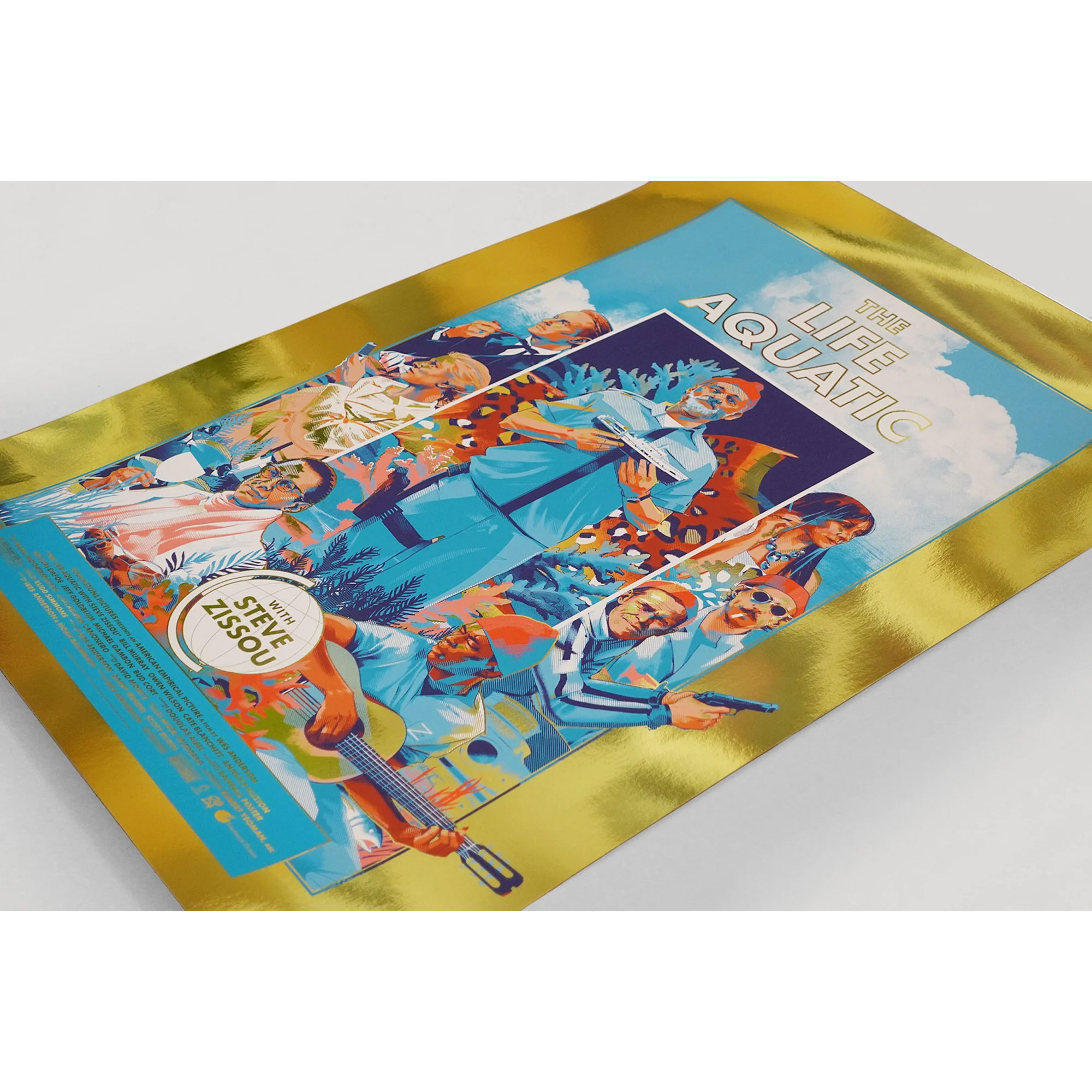 The Life Aquatic with Steve Zissou (Gold Foil) Variant Poster - Image 2